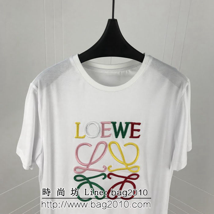 Loewe羅意威 19ss早春新款短袖 精密彩虹刺繡圖案 定制原版純棉面料 高版本男女同款 ydi2025